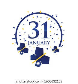 Nauru Independence day january vector