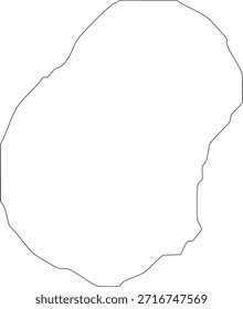 Mapa de las islas de Nauru Contorno de trazos de la isla de Country en Oceanía Vector de diseño
