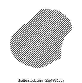 Nauru - Map of the country formed by lines. Vector Illustration.