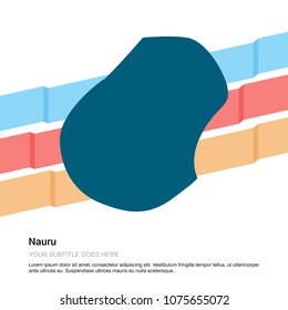 Nauru map design with white background vector