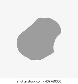 Nauru map in gray on a white background