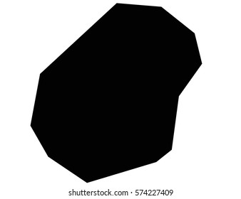Nauru map in gray on a white background