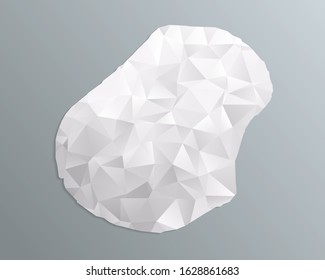 Nauru map gray in polygonal style on dark background. isolated vector illustration eps 10.