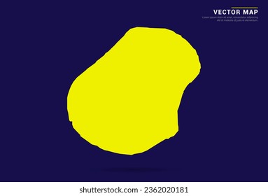 Mapa de Nauru - Alto detalle. Color amarillo en el fondo oscuro. vector de diseño abstracto.