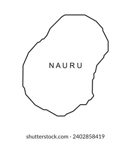 Nauru map icon vector illustration symbol design