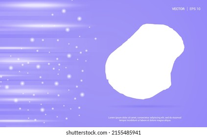 Nauru map isolated on purple background. Vector Illustration.