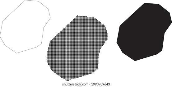 Nauru map isolated on a white background.