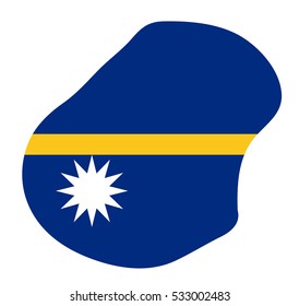 Nauru map Isolated vector Illustration. on white background