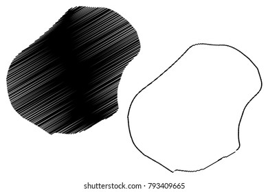 Nauru map vector illustration, scribble sketch Republic of Nauru