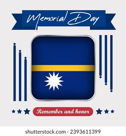 Nauru Memorial Day Vector Illustration