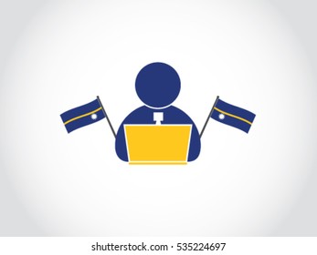 Nauru Office Worker
