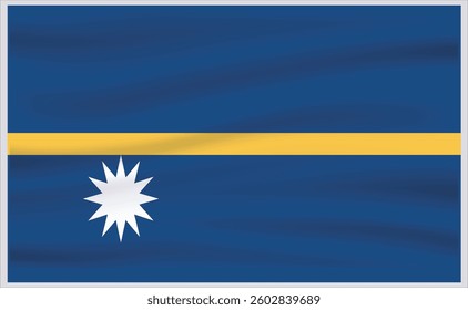Nauru official flag vector with standard size and proportion. National flag emblem with accurate size and colors.
