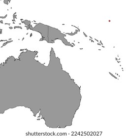 Nauru en el mapa del mundo. Ilustración vectorial.