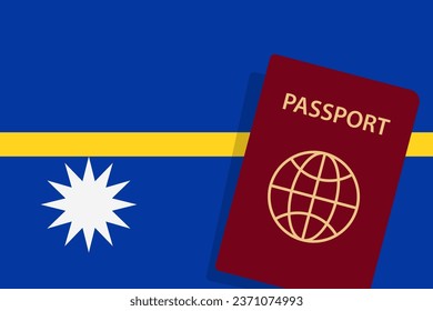 Nauru Passport. Nauru Flag Background Vector