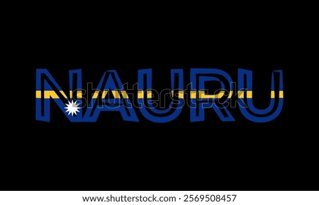 Nauru Republic Day banner. Nauru national flag logo on black background. Vector illustration