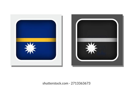 Nauru-Quadrat, abgerundetes Flaggensymbol