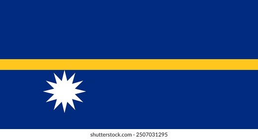Nauru vector flag. Accurate dimensions and official colors. This file is suitable for digital editing and printing of any size.