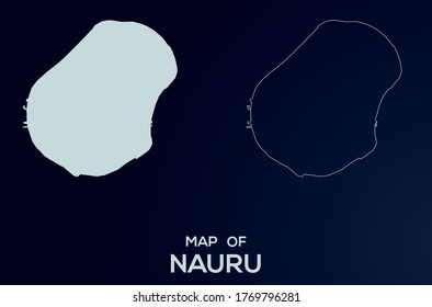 Nauru Vektorgrafik Silhouette einzeln.Abstraktes Design, Hohe detaillierte Silhouettengrafik. Vollständige Editierbare Nauru-Karte Vektordatei.