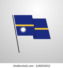 Nauru waving flag