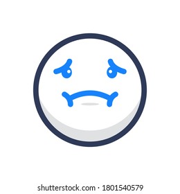 Nausea Face Emoji Flat Icon