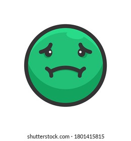 nausea face flat emoji icon