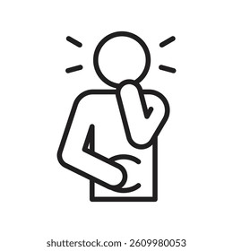 Nausea icon Line Art Logo set