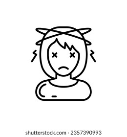 Übelkeit Symbol in Vektorgrafik. Illustration