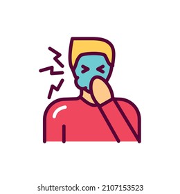 Icono de la línea Nausea. Elemento vector aislado.