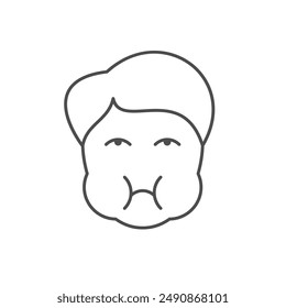 Nausea process line outline icon