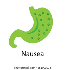 Nausea. Vector illustration in cartoon style