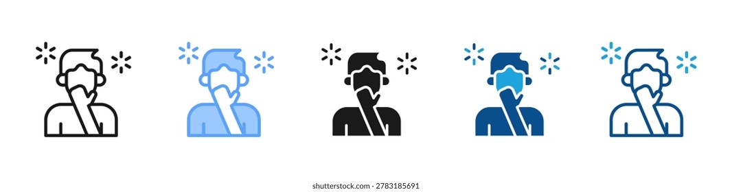 Nausea web icon with multiple style collection