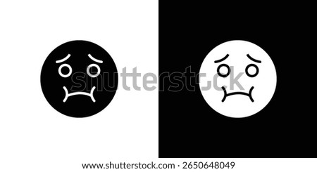 Nauseated emoji icon Isolated flat vector in outline