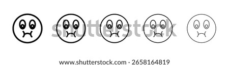 Nauseated emoji icon isolated vector on white background set