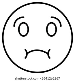 Nauseated emoji icon simple flat icon vector symbol