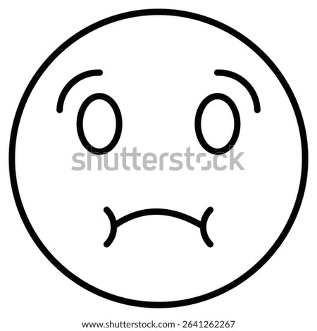 Nauseated emoji icon simple flat icon vector symbol