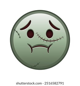Nauseated face Large size of zombie halloween emoji