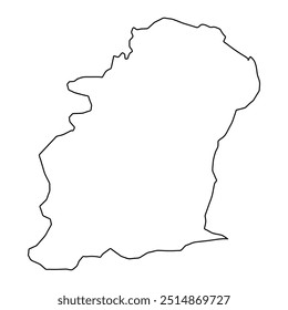 Mapa do distrito de Naushahro Feroze, divisão administrativa do Paquistão. Ilustração vetorial.