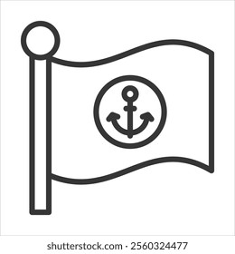 Nautic Outline Icon Vector Illustration