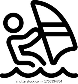 nautic sports sailing person icon vector for web and apps