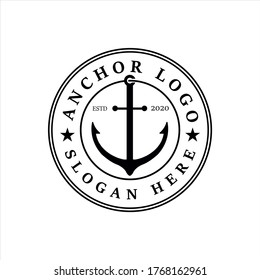 Design-Logo für nautische Anker einfach