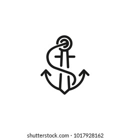 Nautical anchor icon