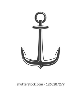 Nautical Anchor Isolated White Background Ship Stock Vector (Royalty ...