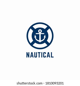 nautical anchor logo illustration abstract