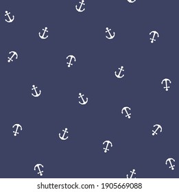 Nautical Anchor Print Seamless Pattern