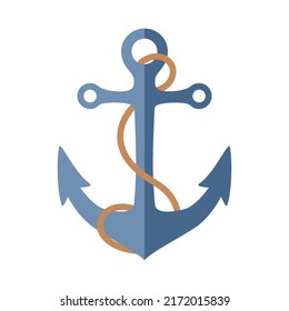 Nautical Anchor Rope Vector Illustration Isolated Stock Vector (Royalty ...