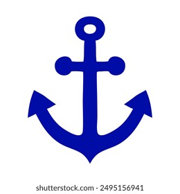 Nautical Anchor, simple style maritime icon