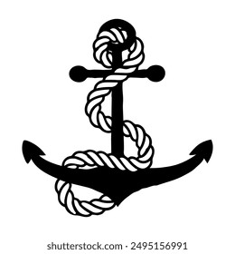 Nautical Anchor, simple style maritime icon