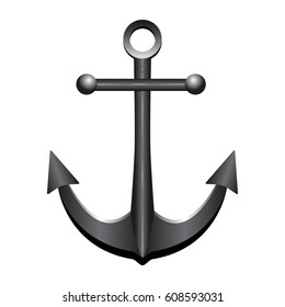 Nautical anchor. Vector illustration.