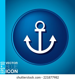 Nautical Anchor vector. anchor seafaring character. icon marine instrument