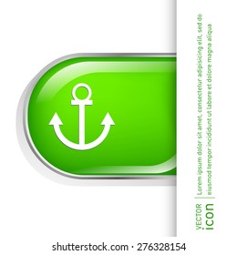 Nautical Anchor vector. anchor seafaring character. icon marine instrument